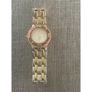 ANNE KLEIN Womens Two-Tone Classic Tank Style Petite Bracelet Watch
